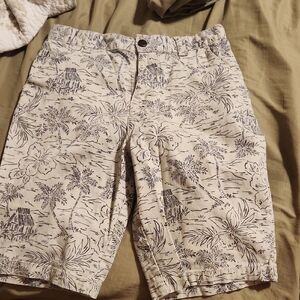 Wonder Nation Beige Tropical Print Men's Shorts